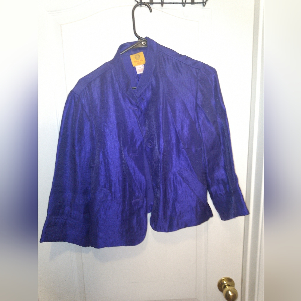 Ruby Rd petite women's thin purple blazer size12P